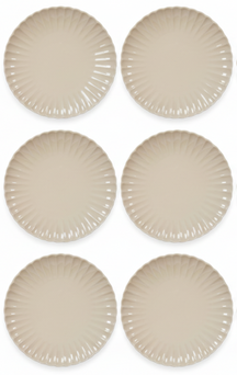 Cookinglife Morgenmadstallerkener / Desserttallerkener Cardida Beige ø 19.5 cm - 6 Styk