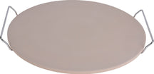 Cookinglife Pizzasten med holder Fire & Flavour ø 33 cm - Varmebestandig Sten - BBQ og Ovn Brug