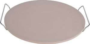 Cookinglife Pizzasten med holder Fire & Flavour ø 33 cm - Varmebestandig Sten - BBQ og Ovn Brug