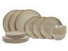 Cookinglife Serviesset Sabi Beige 18-delig / 6 personer - 6 middagstallerkener, 6 morgenmadstallerkener og 6 skåle