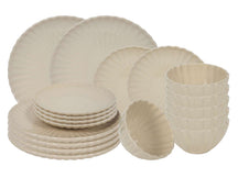 Cookinglife Serviesset Cardida Beige 18-delig / 6 personer - 6 dinerborde, 6 morgenborde og 6 skåle