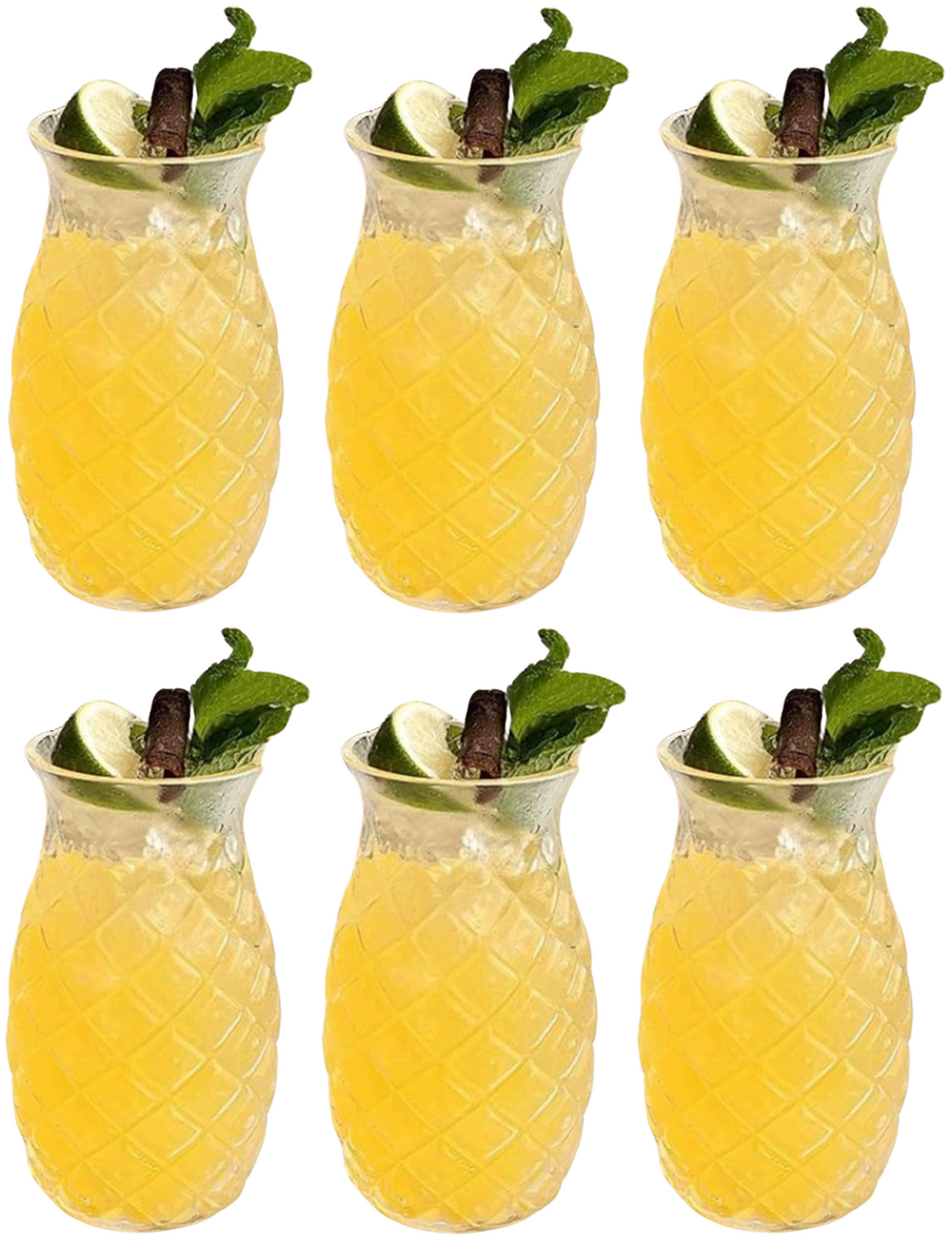 Cookinglife Cocktailglas / Tiki Ananas Glas - 400 ml - 6 styk