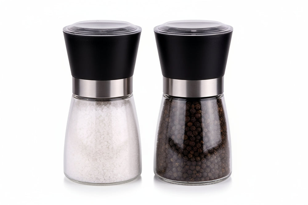 Cookinglife Peber- og Saltmøllesæt - Glas - Sort - 2-Delt