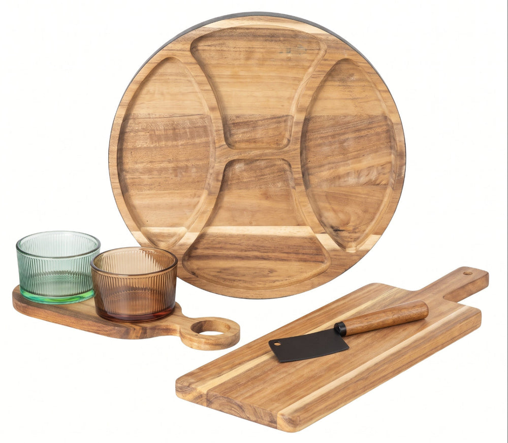 Cosy & Trendy Borrelset 6-delig - Borrelplanken & Kaasplank met Kaasmes