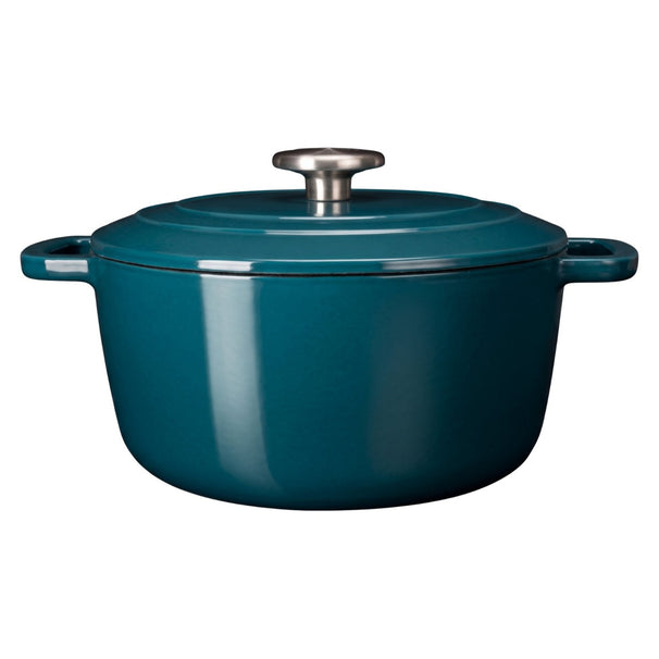 Cosy & Trendy Braadpan med låg Fontestic Gietijzer Green Heron Ø 24 cm / 4.6 Liter - emaljeret non-stick belægning