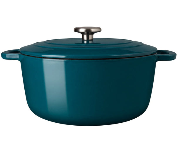 Cosy & Trendy Braadpan med låg Fontestic Gietijzer Green Heron Ø 28 cm / 6.8 Liter - emaljeret non-stick belægning