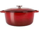 Cosy & Trendy Braadpan med deksel Fontestic Gietijzer Traditional Red Ø 28 cm / 6.8 Liter - emaljeret non-stick belægning