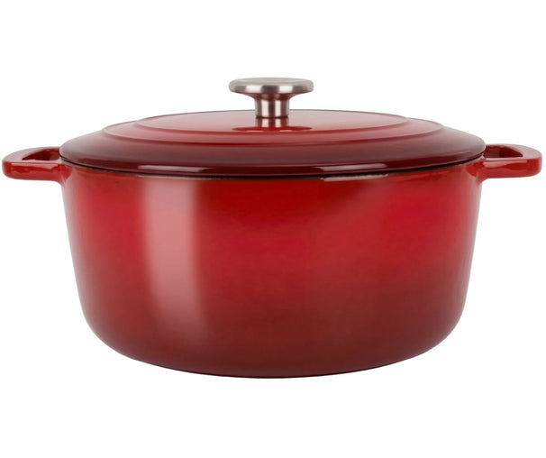 Cosy & Trendy Braadpan med deksel Fontestic Gietijzer Traditional Red Ø 28 cm / 6.8 Liter - emaljeret non-stick belægning