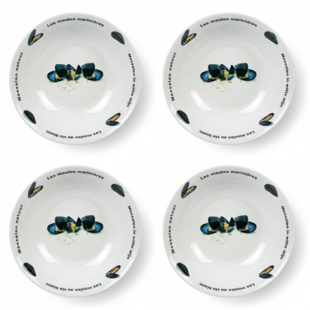 Cosy & Trendy Dybt Tallerken / Muslingetallerken Deco ø 23 cm - 4 Styk
