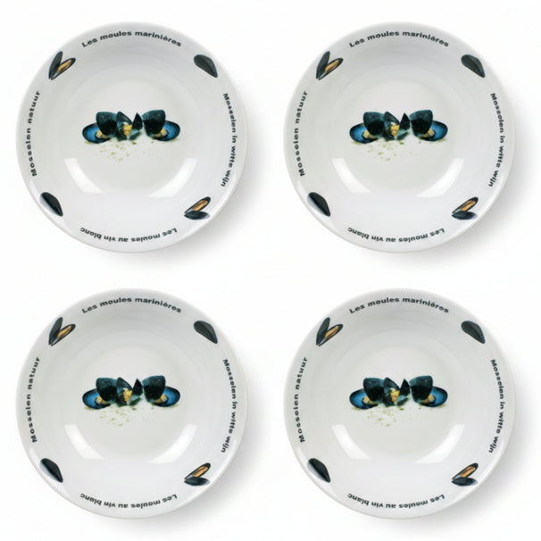 Cosy & Trendy Dybt Tallerken / Muslingetallerken Deco ø 23 cm - 4 Styk