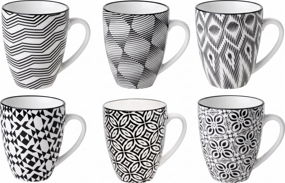 Cosy & Trendy Koffiekopjes Nikko Black 190 ml - 6 stuks