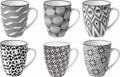 Cosy & Trendy Koffiekopjes Nikko Black 190 ml - 6 stuks