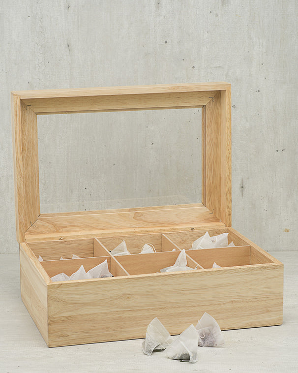 Cosy & Trendy Teæske / Tekiste - Træ - 6 rum - 34 x 23 x 12 cm