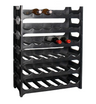 Vinhylde Stapelbar Sort - Plast - 36 flasker - 6 stk.
