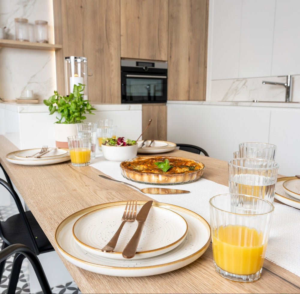 Cosy & Trendy Serviesset Baltic Vanilla 18-delig / 6 personer - 6 dinerborden, 6 ontbijtborden og 6 skåle