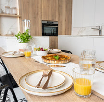 Cosy & Trendy Serviesset Baltic Vanilla 18-delig / 6 personer - 6 dinerborden, 6 ontbijtborden og 6 skåle