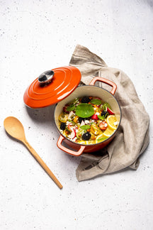 Cosy & Trendy Braadpan med deksel Fontestic Gietijzer Roest Ø 20 cm / 2.7 Liter - emaljeret non-stick belægning