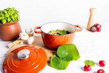 Cosy & Trendy Braadpan med deksel Fontestic Gietijzer Roest Ø 20 cm / 2.7 Liter - emaljeret non-stick belægning