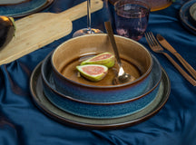 Cosy & Trendy Serviesset Quintana Amber 18-delig / 6 personer - 6 dinerborde, 6 dybe bunde og 6 morgenborde