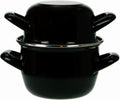 Cosy & Trendy Mosselpan - Emaille - Induktionsvenlig - Sort - ø 24 cm / 4 liter - emaljeret non-stick belægning