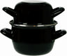 Cosy & Trendy Mosselpan - Emaille - Induktionsvenlig - Sort - ø 24 cm / 4 liter - emaljeret non-stick belægning
