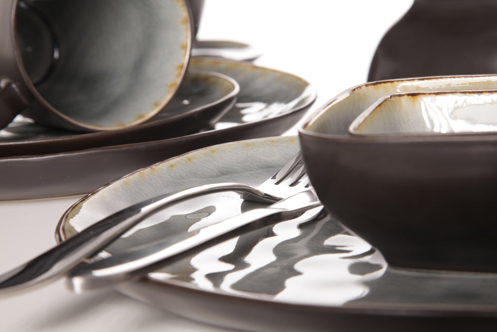 Cosy & Trendy Mokken / Bekers - Laguna Blue Grey - 450 ml - 4 Stuks