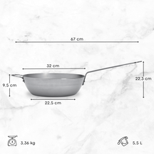 De Buyer Hapjespan / Sauteuse Mineral B Element - ø 32 cm / 5.5 liter - uden non-stick belægning