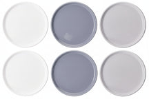 Cookinglife Dinerborden Siaki - Hvid / Blå / Grå ø 26.5 cm - Porcelæn - 6 stk.