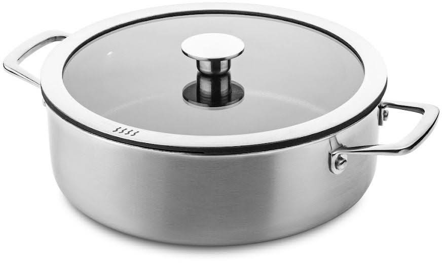 DUCQ Pannenset 6-Delig - Downdraft Egnet - Kogepande ø 16, 18, 20, 24 cm & Stegepande ø 16 cm & Gryde ø 26 cm + Låg