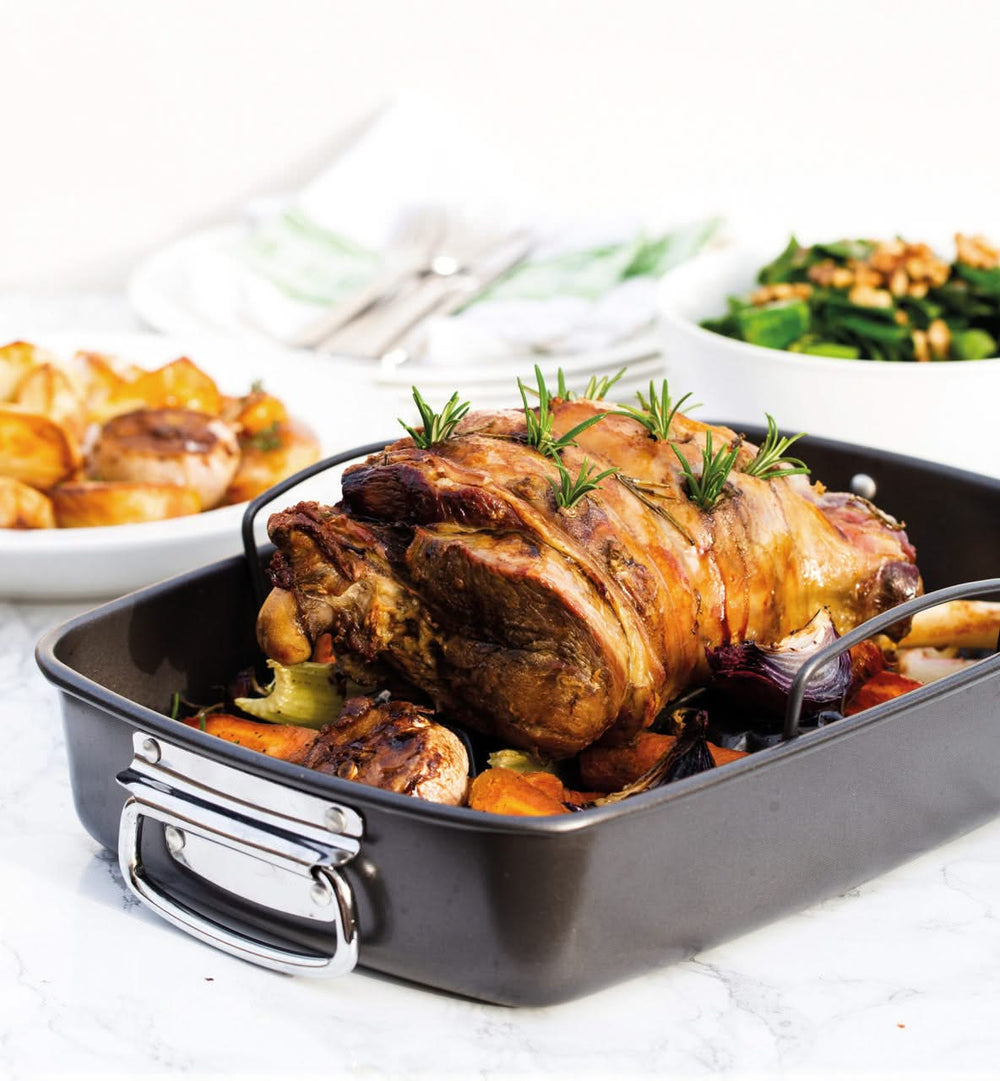 MasterClass Braadslede med rooster - 40 x 28 cm - standard anti-stick belægning