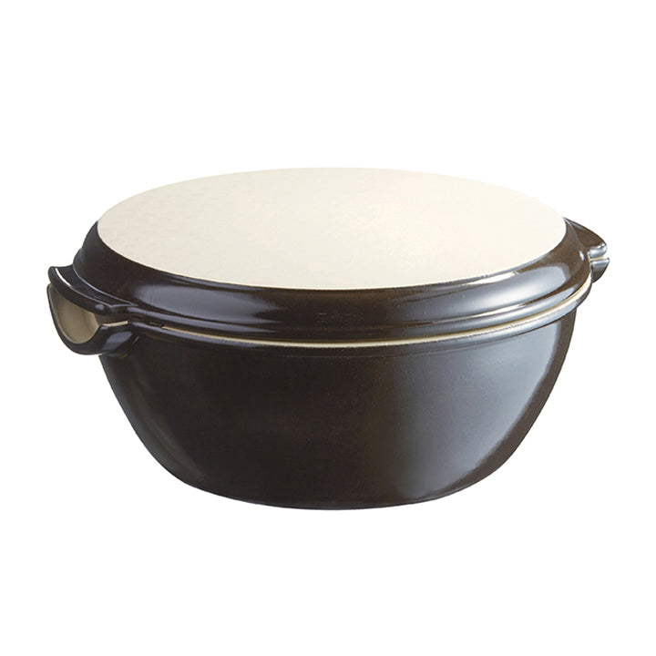 Emile Henry Broodbakvorm rund - Keramik - Fusain - ø 29,5 cm / 5,2 Liter