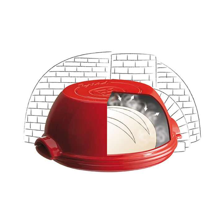 Emile Henry Broodbakvorm rund - Keramik - Fusain - ø 29,5 cm / 5,2 Liter
