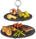 Sareva Etagere - Serveringstårn - Skifer - ø 20 & 22 cm - 2 Lag