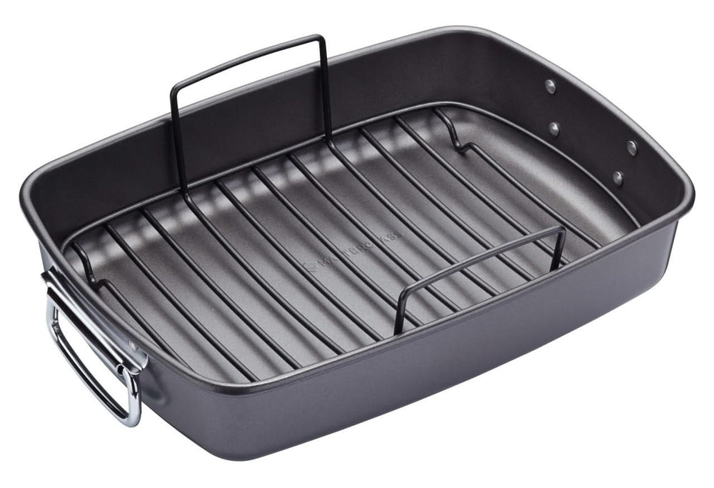 MasterClass Braadslede med rooster - 40 x 28 cm - standard anti-stick belægning