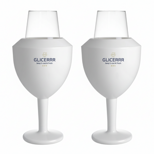 GLICERRR Vinglas køler og holder sæt + glas - 2 stykker