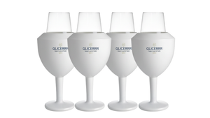 GLICERRR Vinglas køler og holder sæt + glas - 4 stk.