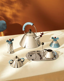 Alessi Waterkoker MG32 RVS / Blå - 1.5 liter - 2000 W - Michael Graves - MG32 AZ
