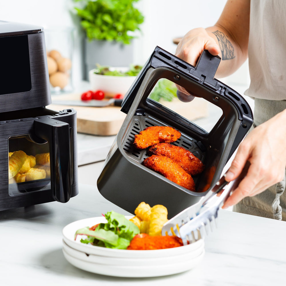 GreenPan Dubbele Airfryer Bistro Dual Zone - Sort - 8 Liter (2 x 4 Liter)