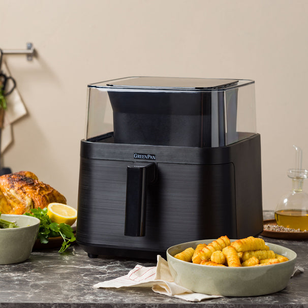 GreenPan Airfryer Vision XXL med kigvindue - Sort - 7 Liter