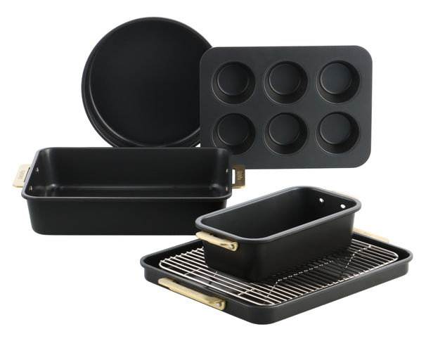GreenPan Bagesæt Padova Reserve Black 6-delt - keramisk non-stick belægning