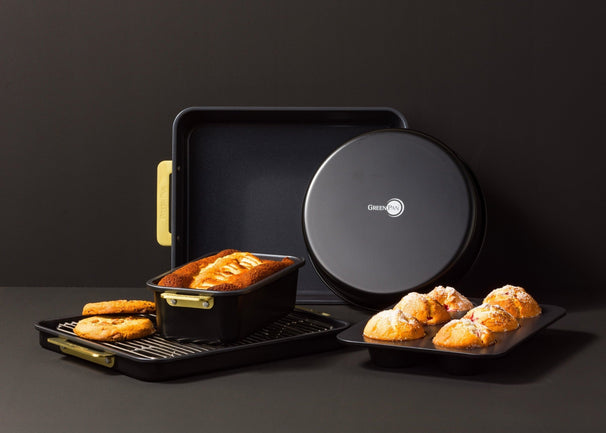GreenPan Bagesæt Padova Reserve Black 6-delt - keramisk non-stick belægning