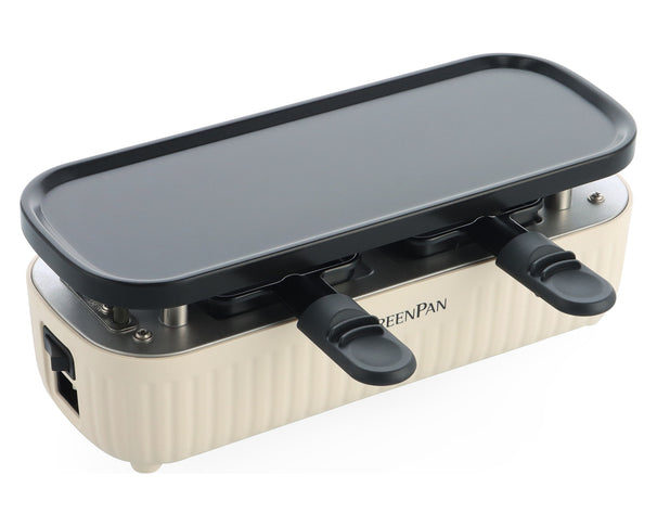 GreenPan Gourmetsæt Silhouette Connect Cream White - kan kobles sammen - keramisk non-stick belægning
