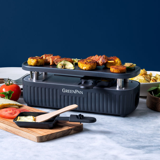 GreenPan Gourmetsæt Silhouette Connect Oxford Blue - kan kobles sammen - keramisk non-stick belægning