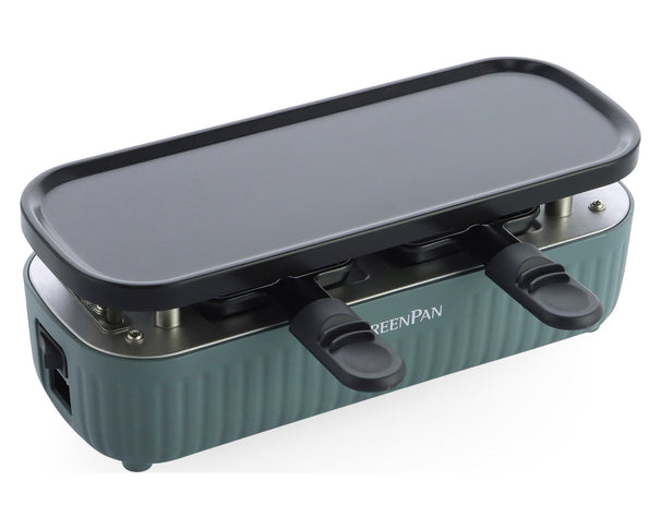 GreenPan Gourmetsæt Silhouette Connect Smokey Blue - kan kobles sammen - keramisk non-stick belægning