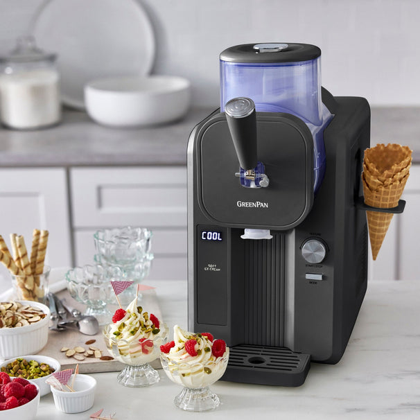 GreenPan IJsmaskine Frost - Grå - Softice, Flødeis, Slushies, Milkshakes & Smoothies - 1,8 Liter