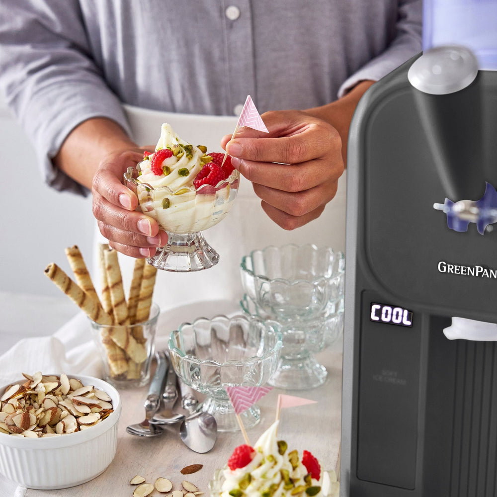 GreenPan IJsmaskine Frost - Grå - Softice, Flødeis, Slushies, Milkshakes & Smoothies - 1,8 Liter