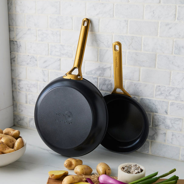 GreenPan Stegepandesæt Padova Reserve Black 2-delt - Stegepande ø 20 & 26 cm - keramisk non-stick belægning
