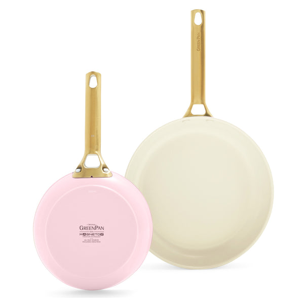 GreenPan Stegepandesæt Padova Reserve Blush Pink 2-delt - Stegepande ø 20 & 26 cm - keramisk non-stick belægning