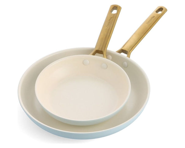 GreenPan Stegepandesæt Padova Reserve Light Blue 2-delt - Stegepande ø 20 & 26 cm - keramisk non-stick belægning