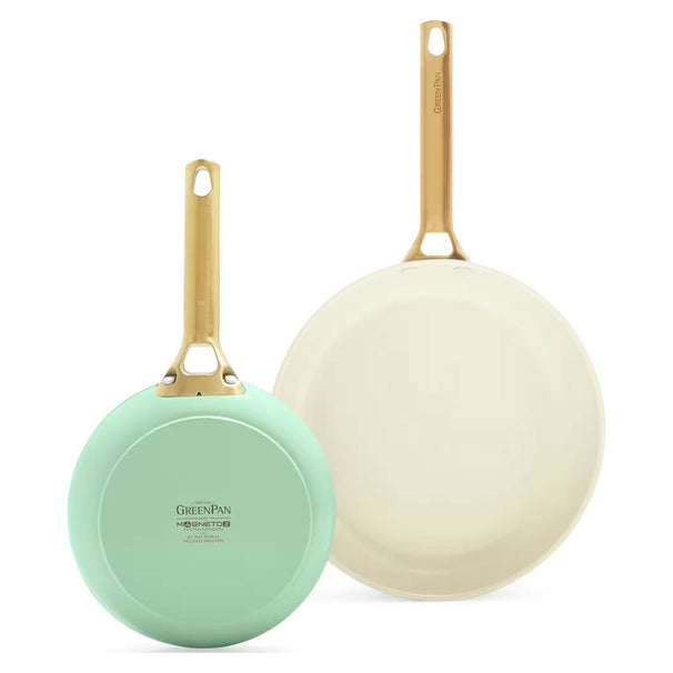 GreenPan Stegepandesæt Padova Reserve Mint Green 2-delt - Stegepande ø 20 & 26 cm - keramisk non-stick belægning